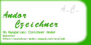 andor czeichner business card